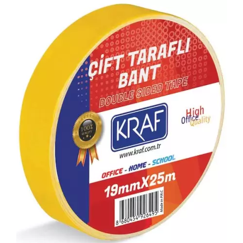 Kraf Çift Taraflı Bant 19 mm x 25 m