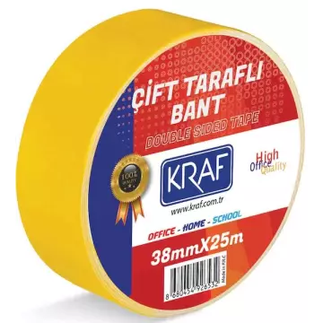 Kraf Çift Taraflı Bant 38 mm x 25 m