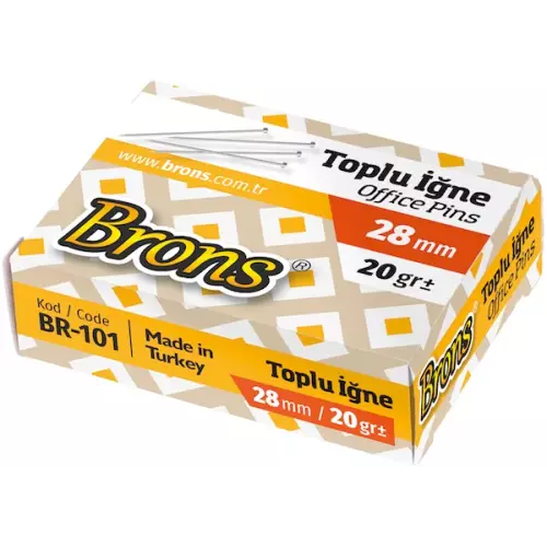 Brons BR-101 Toplu İğne No:28 20 gr