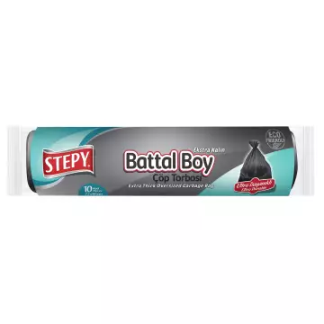 Stepy Premium Çöp Torbası Ekstra Kalın Battal Boy Siyah 72x95