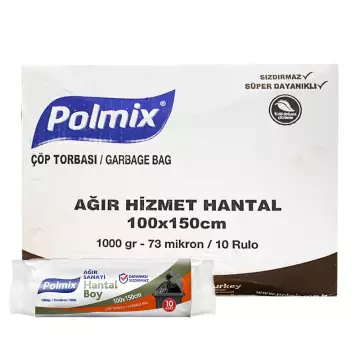 Polmix P139 Çöp Torbası Büzgülü Orta Boy Limon Kokulu 55x60 Sarı 10'lu - 30 Rulo Koli