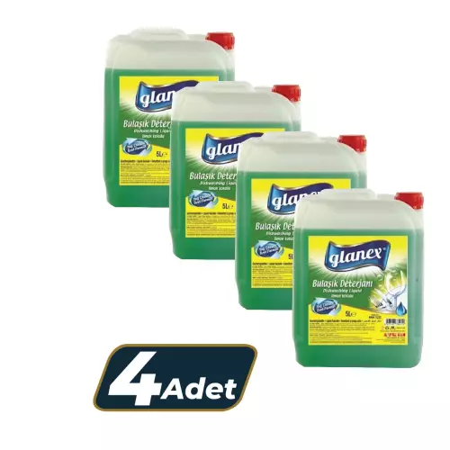 Glanex Bulaşık Deterjanı Limon 5 kg - 4 Adet