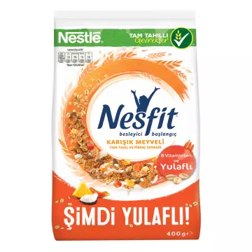 Nestle Nesfit Karışık Meyveli Tam Tahıl ve Pirinç Gevreği 400 gr