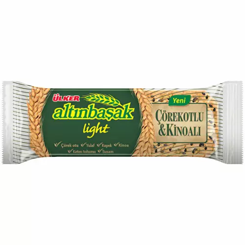 Ülker Altınbaşak Çörekotlu ve Kinoalı Light Bisküvi 40 gr 24'lü Paket