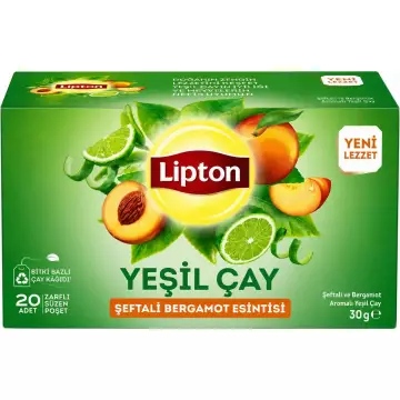 Lipton Yeşil Çay Şeftali & Bergamot Esintisi 20'li Paket