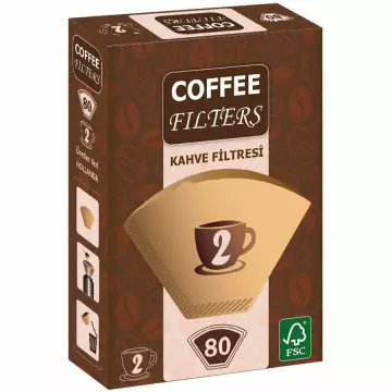 Coffee Filters Filtre Kahve Kağıdı No:2 80'li Paket