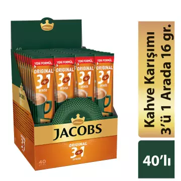 Jacobs 3'ü 1 Arada Kahve 16 gr 40'lı Paket