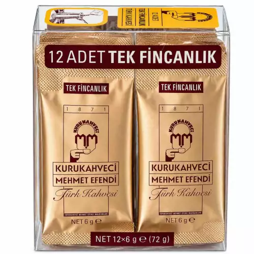 Mehmet Efendi Türk Kahvesi 6 gr 12'li Paket