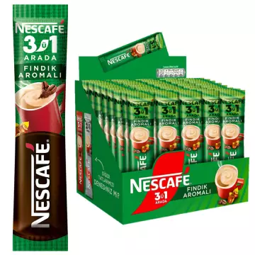 Nescafe 3'ü 1 Arada Fındık Aromalı Kahve 17.5 gr 48'li Paket