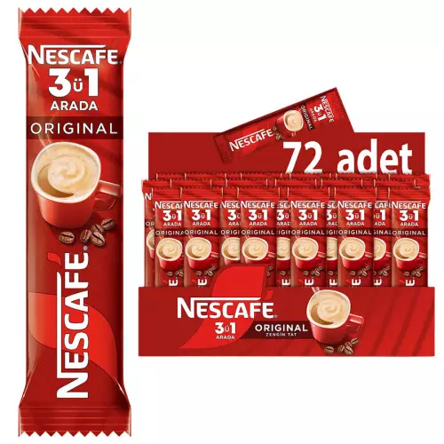 Nescafe 3'ü 1 Arada Kahve 17.5 gr 72'li Paket