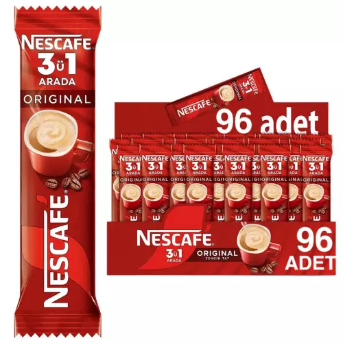 Nescafe 3'ü 1 Arada Kahve 17.5 gr 96'lı Paket