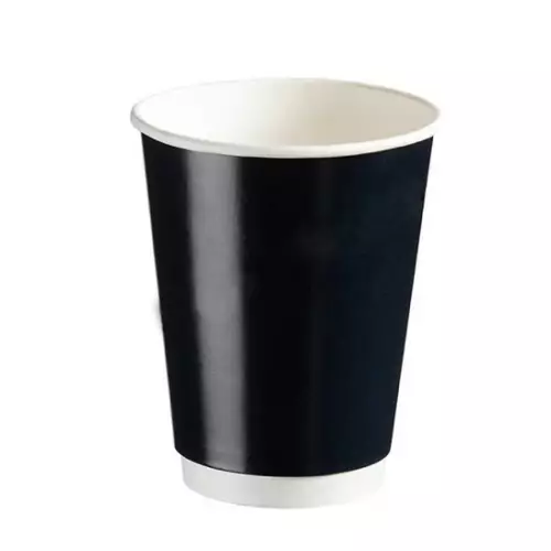 Arnes Karton Bardak 14 Oz Double Wall Siyah 25'li Paket