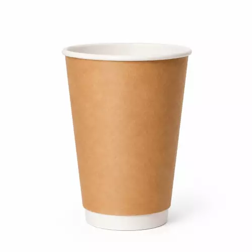 Arnes Karton Bardak 16 Oz Double Wall 500 ml Kraft x 500 Adet - 1 Koli
