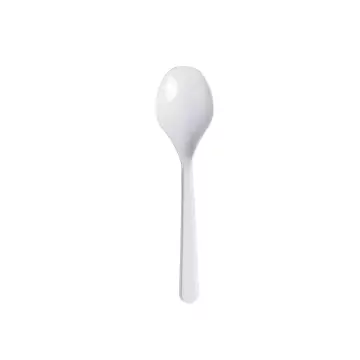 Asorty Eco Plastik Tatlı Kaşık 100'lü Paket - 12.5 cm Beyaz