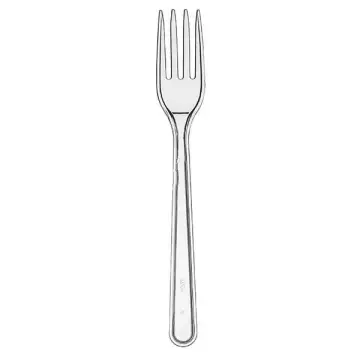 Asorty Lüks Plastik Çatal 50'li Paket - 18 cm Şeffaf