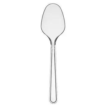 Asorty Lüks Plastik Kaşık 50'li Paket - 18 cm Şeffaf