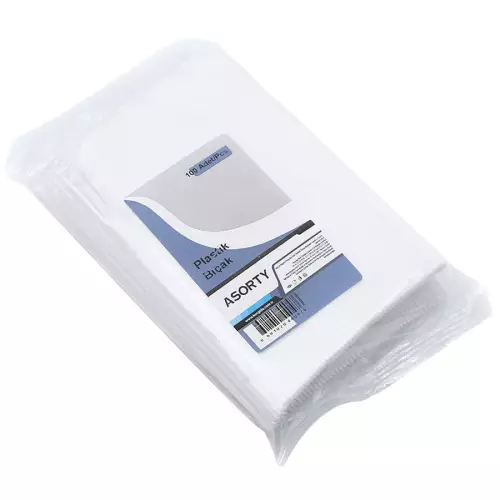 Asorty Eco Plastik Bıçak 100'lü Paket - 16.5 cm Beyaz