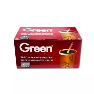 Green Kağıt Sargılı Tahta Karıştırıcı 200'lü