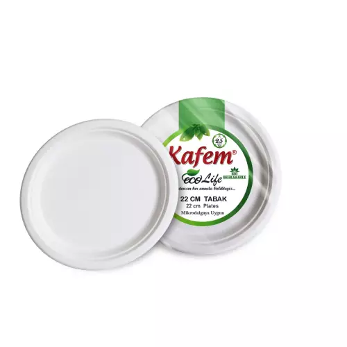 Kafem Ekolojik Karton Tabak 22 cm 25'li