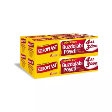 Koroplast Buzdolabı Poşeti Büyük Boy 4 Al 3 Öde