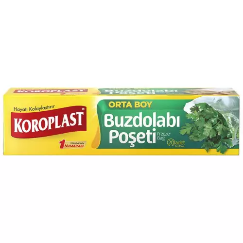 Koroplast Buzdolabı Poşeti Orta Boy 24x38 cm 20'li