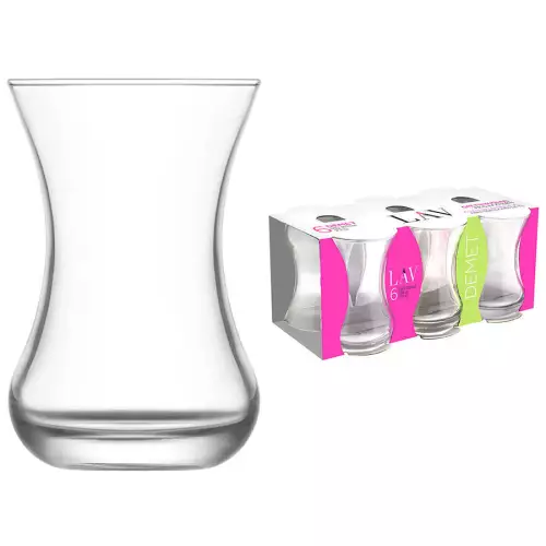 Lav Demet Optikli Çay Bardağı 135 cc 6'lı Paket (LV-DMT303)