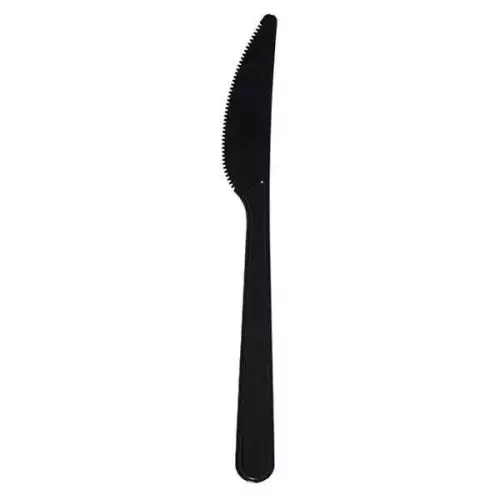 Lüks Plastik Bıçak 100'lü Paket - 2.8 gr - Siyah