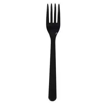 Lüks Plastik Çatal 100'lü Paket - 2.8 gr - Siyah
