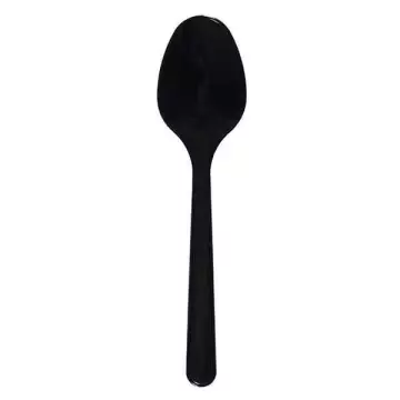 Lüks Plastik Kaşık 100'lü Paket - 2.8 gr - Siyah