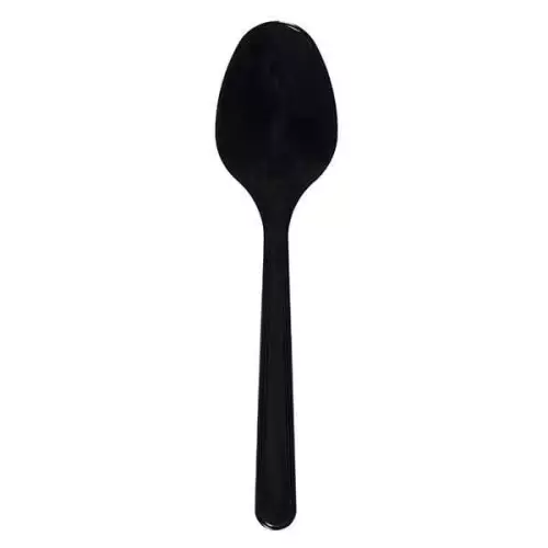 Lüks Plastik Kaşık 100'lü Paket - 2.8 gr - Siyah