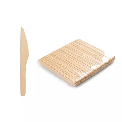 Organik Doğal Ahşap Bıçak 16 cm - 100’lü Paket
