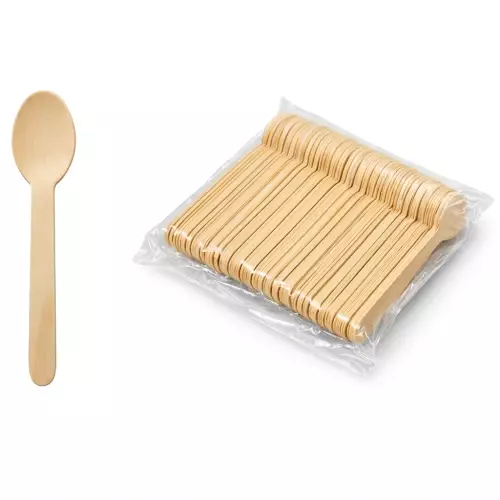 Organik Doğal Ahşap Kaşık 16 cm - 100’lü Paket