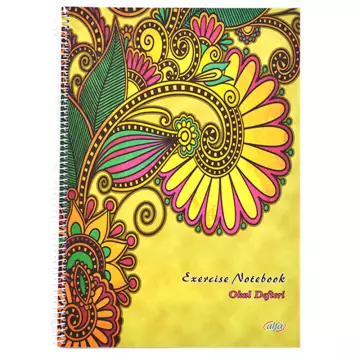 Alfa Spiralli PP Kapak A4 Kareli Defter - 96 Yaprak