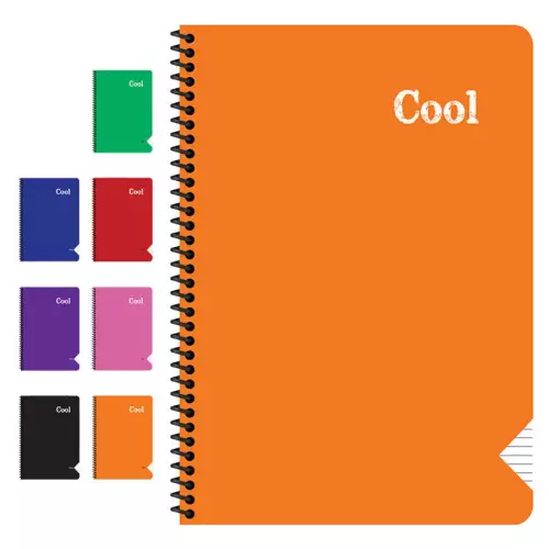 Keskin Color Cool Spiralli PP Kapak A5 Çizgili Defter - 96 Yaprak