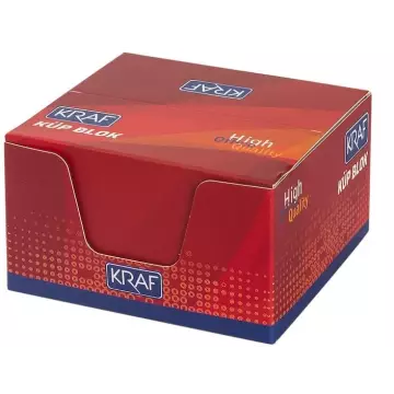 Kraf 115G Küp Blok Not Kağıdı Beyaz 8x8 cm