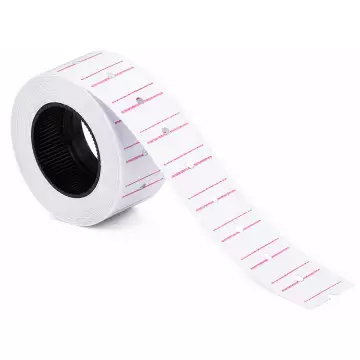 Kraf Motex Etiket 12x21 Beyaz Çizgili 12'li Paket