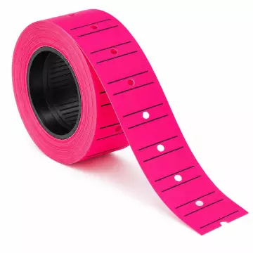 Kraf Motex Etiket 12x21 Fosforlu Pembe 12'li Paket
