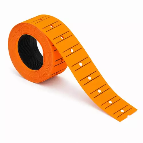 Kraf Motex Etiket 12x21 Fosforlu Turuncu 12'li Paket