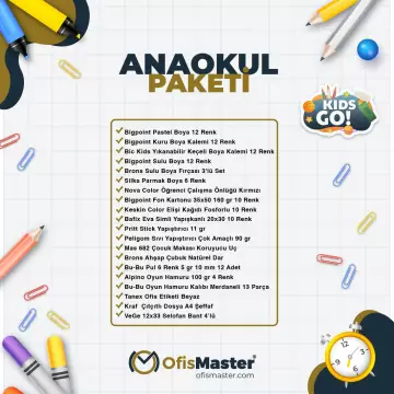 Anaokulu Kırtasiye Paketi