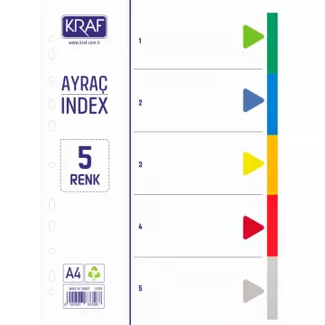 Kraf 1005R Seperatör Ayraç 5 Renk