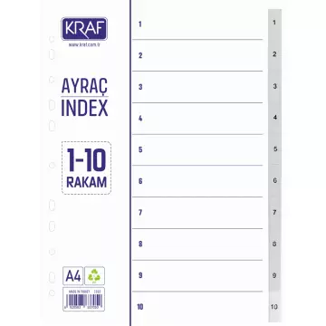 Kraf 1010 Seperatör Ayraç 1-10 Rakam