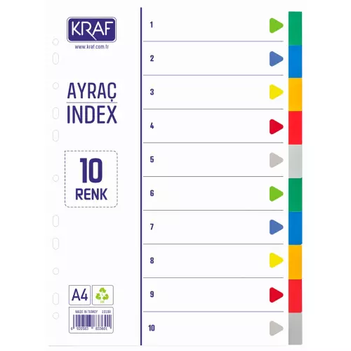 Kraf 1010R Seperatör Ayraç 10 Renk