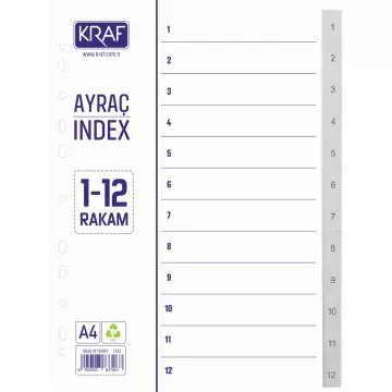 Kraf 1012 Seperatör Ayraç 1-12 Rakam