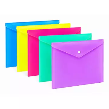 Kraf 1289 Çıtçıtlı Dosya A4 Neon Asorti Renk