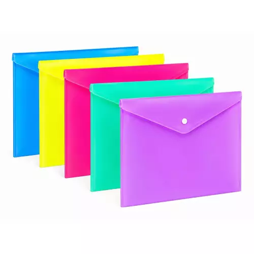 Kraf 1289 Çıtçıtlı Dosya A4 Neon Asorti Renk