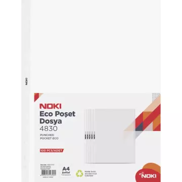 Noki 4830 A4 Eco Poşet Dosya 100'lü Paket