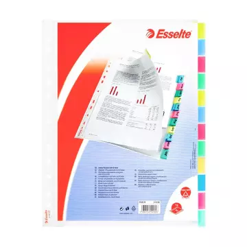 Esselte 4141 Ayraçlı A4 Şeffaf Poşet Dosya 12'li