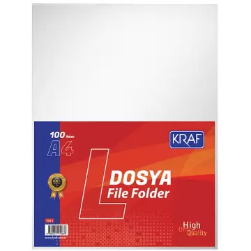 Kraf 1011 L Poşet Dosya 100'lü Paket