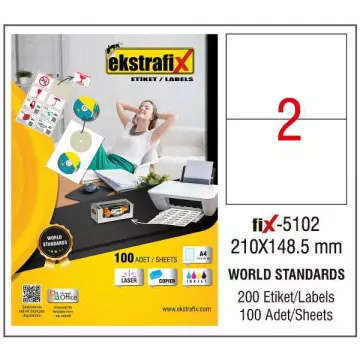 Ekstrafix Fix-5102 Beyaz Etiket 210 mm x 148.5 mm
