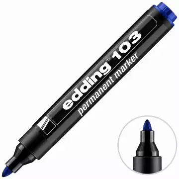 Edding 103 Permanent Marker Kalem Mavi